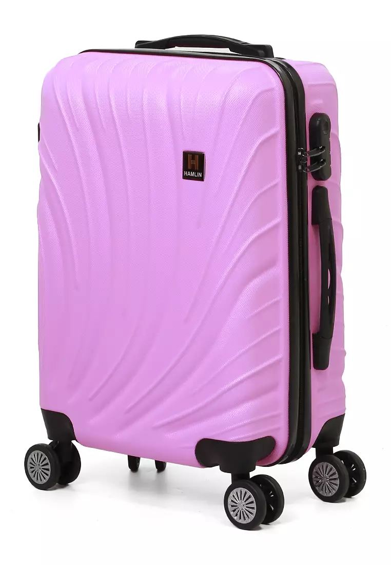 Carlton Tas Koper Unisex Size 20 Inch Travel Luggage Large Compartment Material Fiber ABS ORIGINAL - Pink