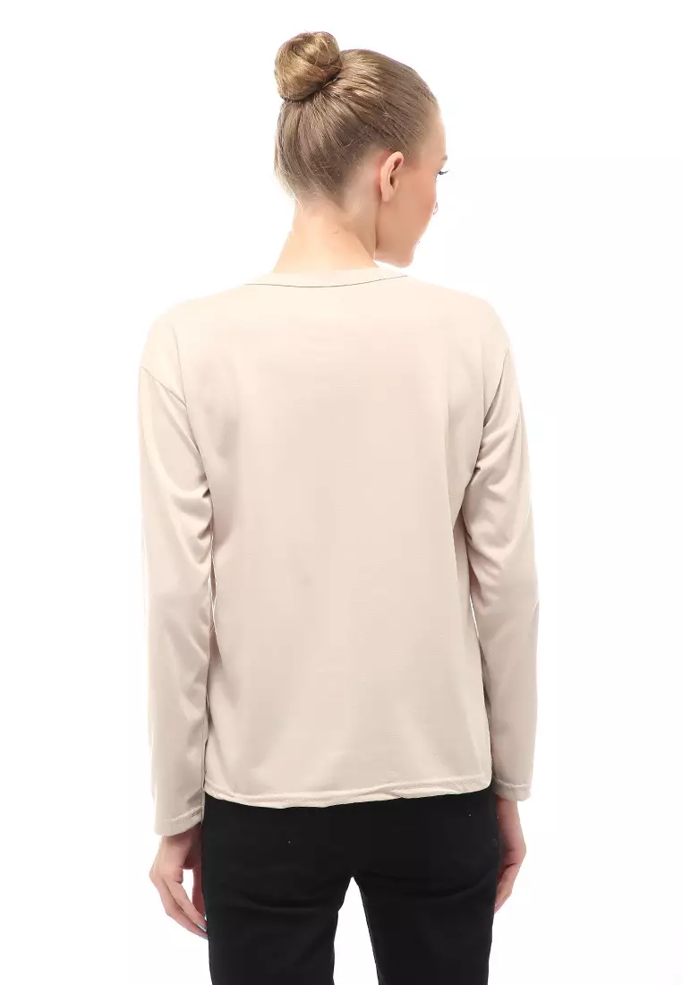 Dreama Kaos Oversized Long Sleeves Atasan Wanita Relaxed Fit - Bepan Blessed