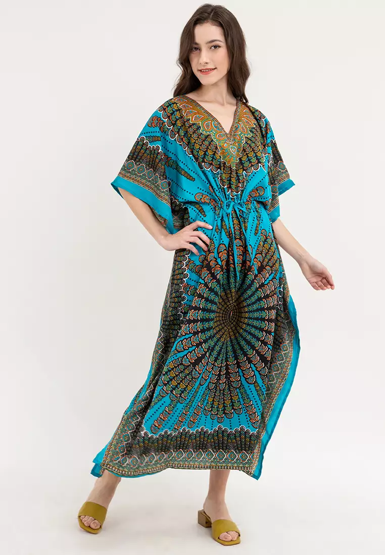 Victoria Vneck Kaftan Dress