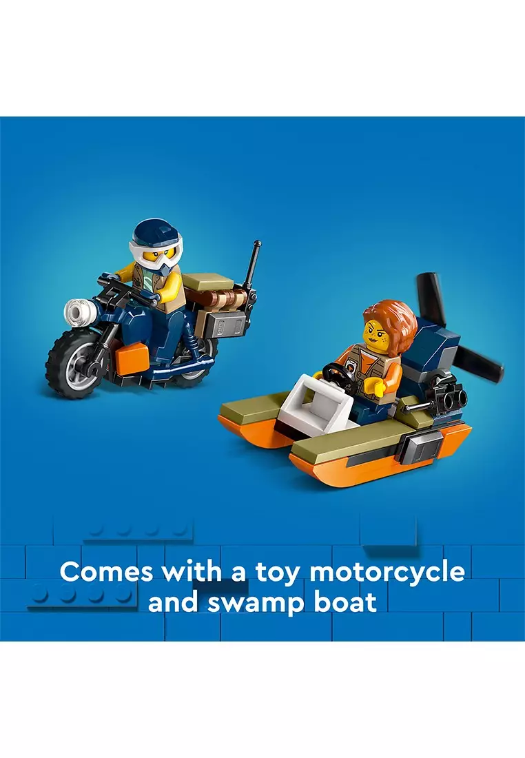 City 60437 Jungle Explorer Helicopter at Base Camp, Age 8+, Building Blocks, 2024 (881pcs)