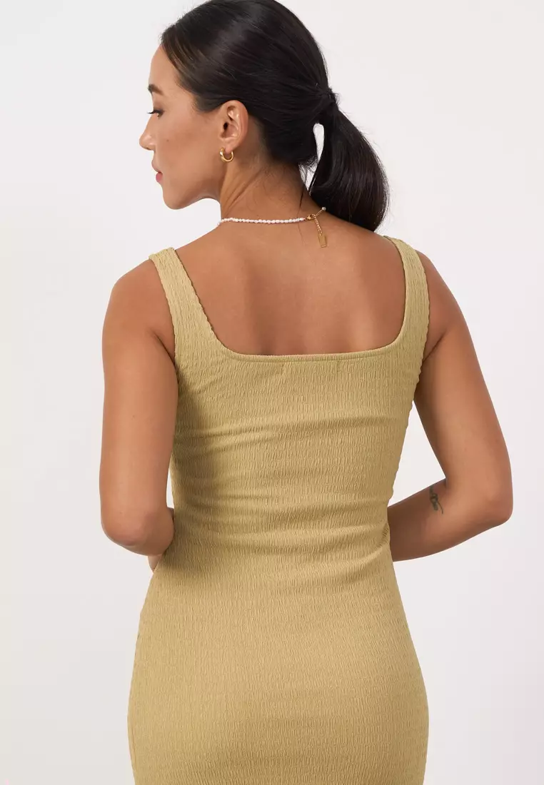 Ruched Hem Maxi Dress