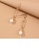 Glamorousky white Simple and Creative Plated Gold Paper Clip Geometric Imitation Pearl Earrings 1BFB0ACB34B9BBGS_4