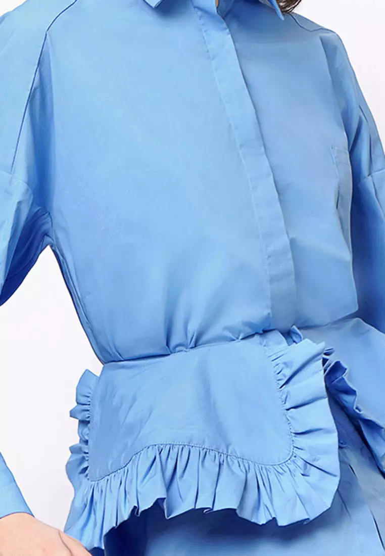 Long Sleeves Convertible Collar Shirt