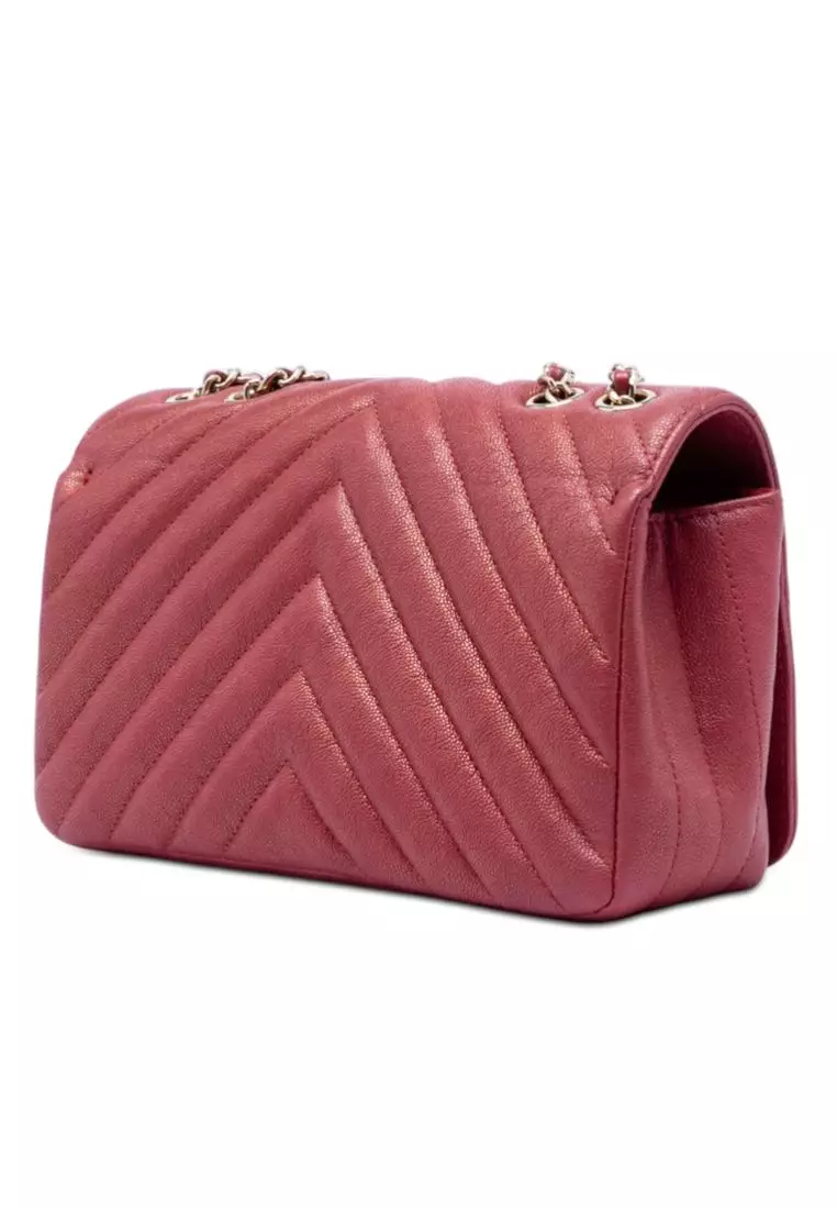 Pre-Loved Chanel Small Chevron Caviar Statement Flap