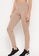 Clovia beige Clovia Snug Fit Ankle-Length High-Rise Active Tights in Nude Colour with Powernet Panels FCCE3AAA248AC8GS_3