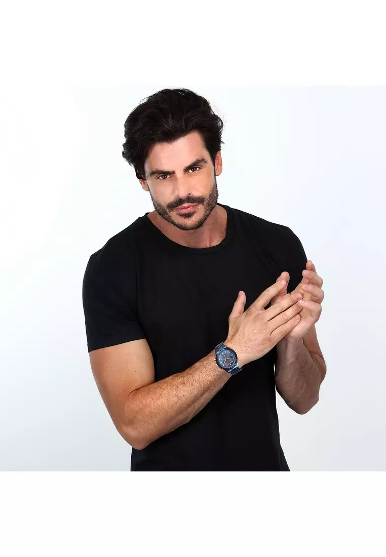 [3 Years Warranty] Sector 270 Collection 45mm Case Men's Chronograph Quartz Stainless Steel Watch R3273778004