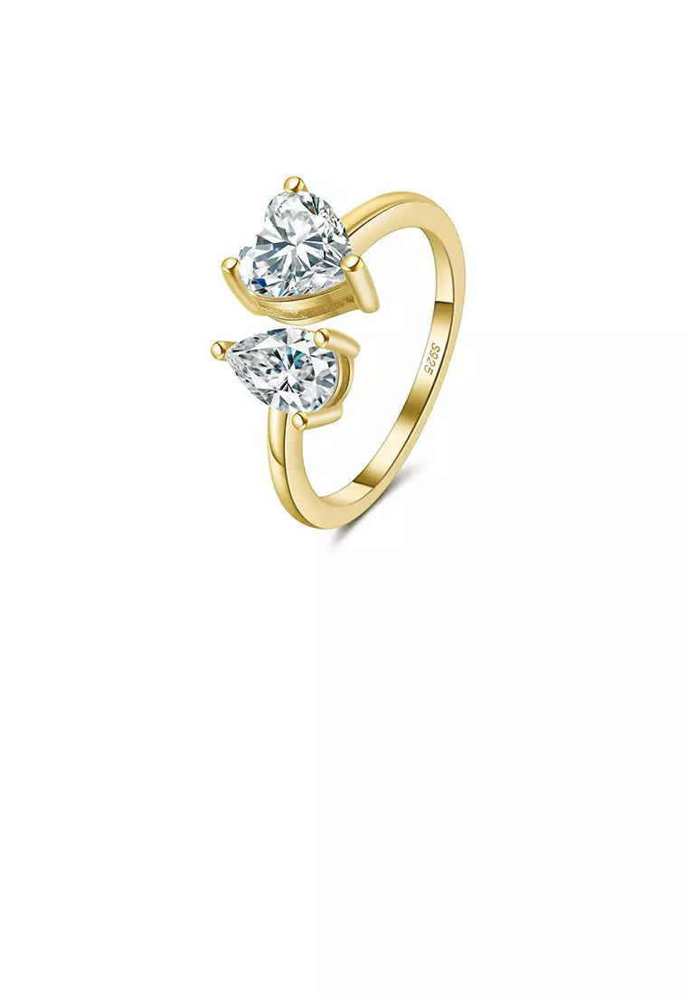 Gold rings outlet love shape