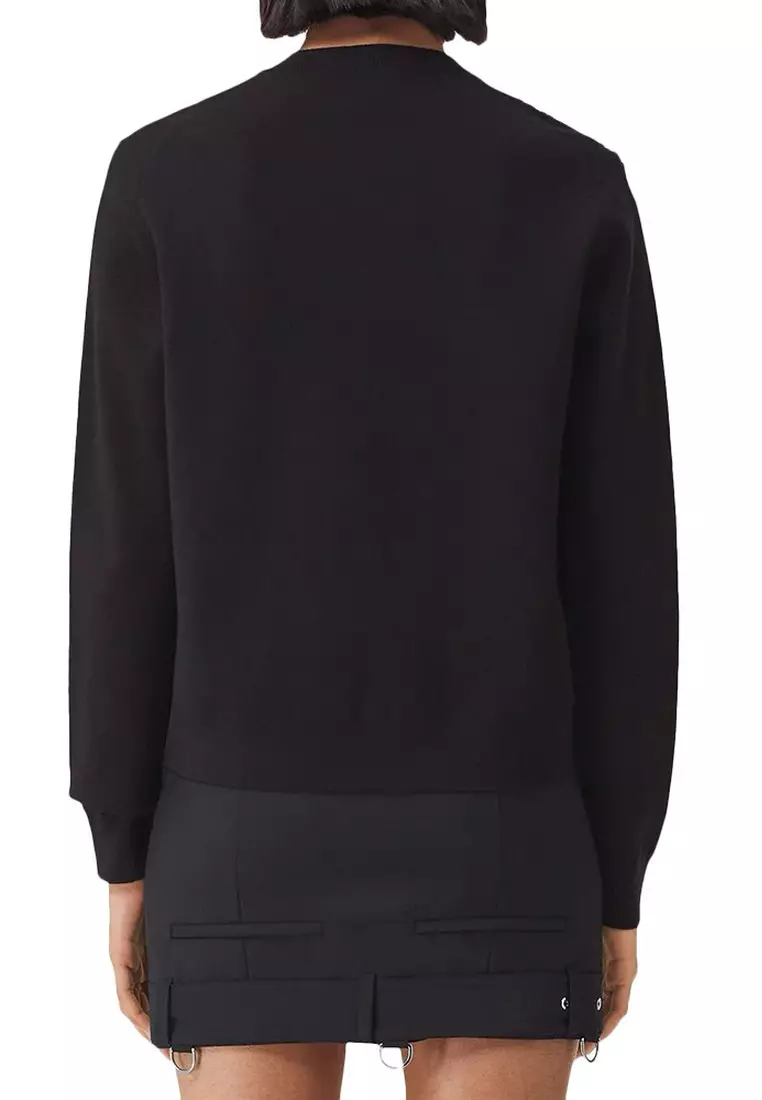 Horseferry Square Wool Blend Jacquard Sweater in Black