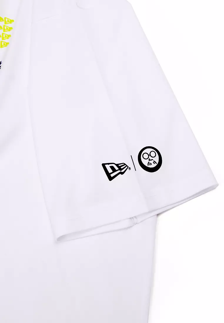 NE x Sakamoto Days Graphic White Oversized Short Sleeve T-Shirt