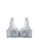 ZITIQUE blue Women's Four Seasons Lace Floral Pattern Non-wired Ultra-thin Full Cup Push Up Bra - Blue BEF1DUSCB00D5DGS_1
