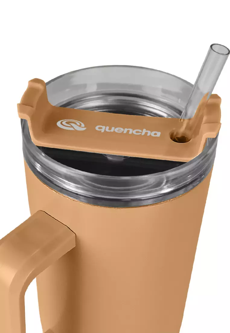 37oz Stainless Steel Straw Lid Insulated Mug Tumbler 1100ml Double Wall 24Hr Cold BPA-Free - Autumn Sunset