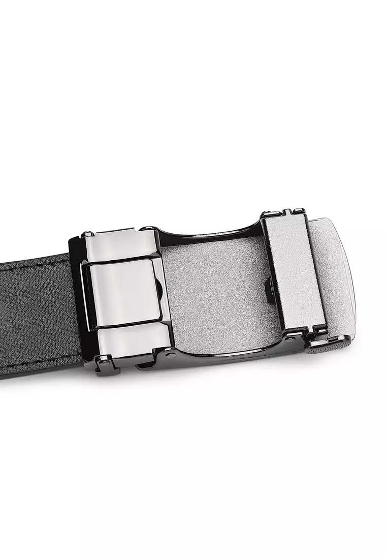 Gift Set - Genuine Leather RFID Wallet + 40mm Automatic Belt (禮盒 - 皮具錢包 + 腰帶) - 黑色