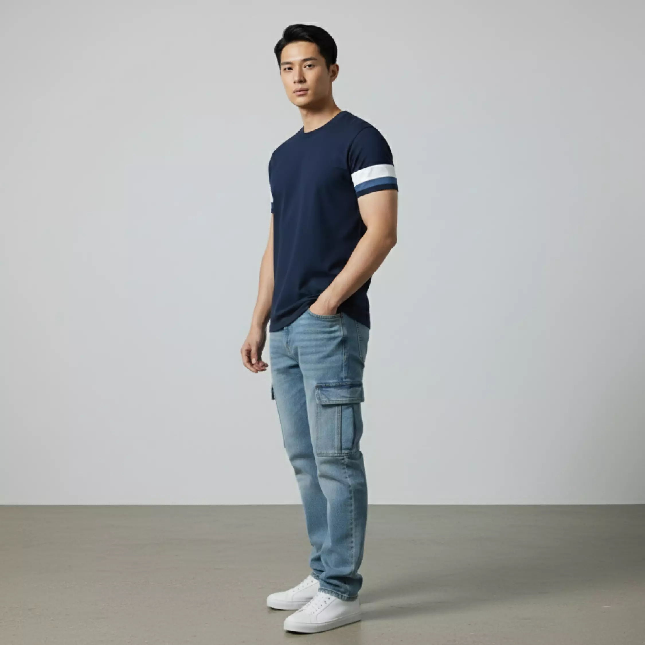 Kale Dios Navy / Tshirt Pria Premium Cotton  Lengan Pendek