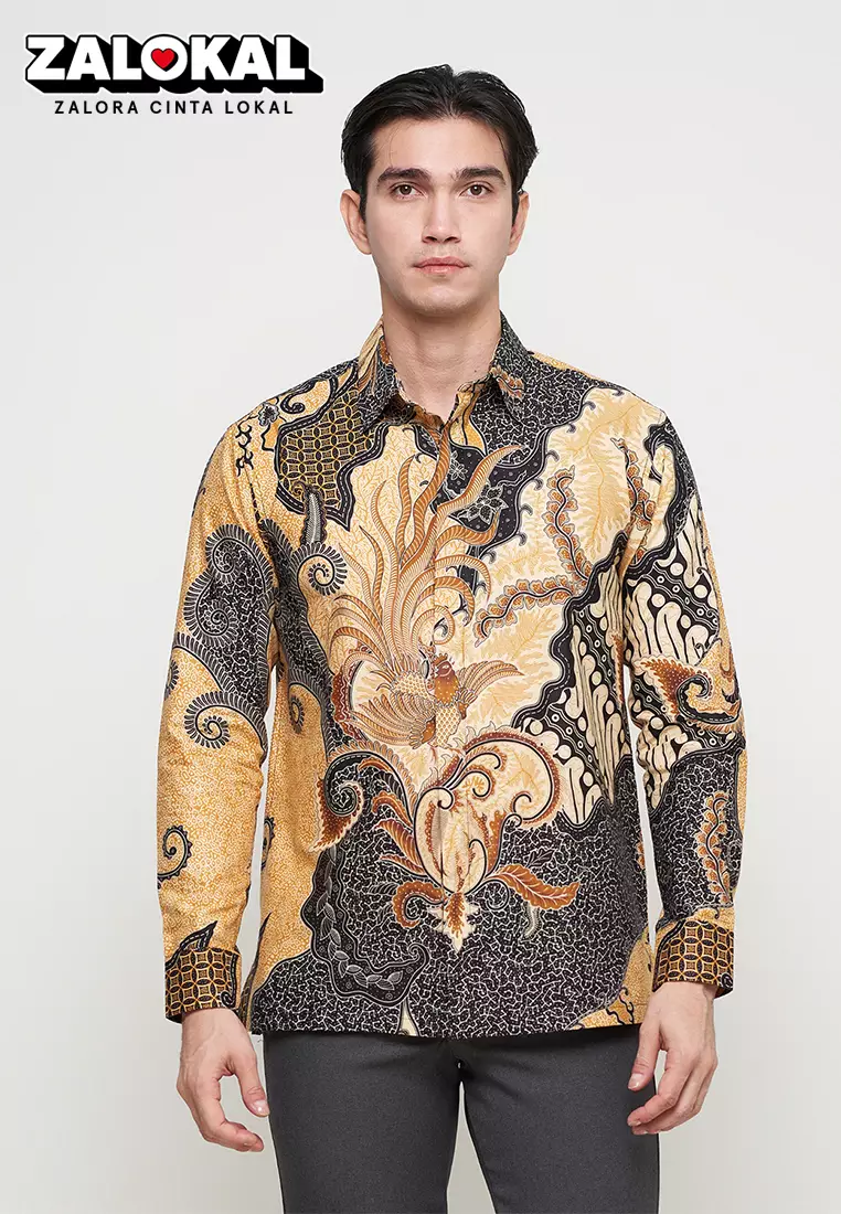 Jual Jayashree Batik Regfit Radeva Ivory Kemeja Batik Pria Lengan Panjang Original 2024 Zalora 