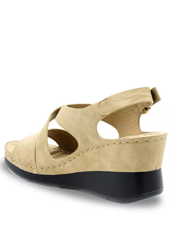 Sling Back Faux Leather Strap Casual Sandals