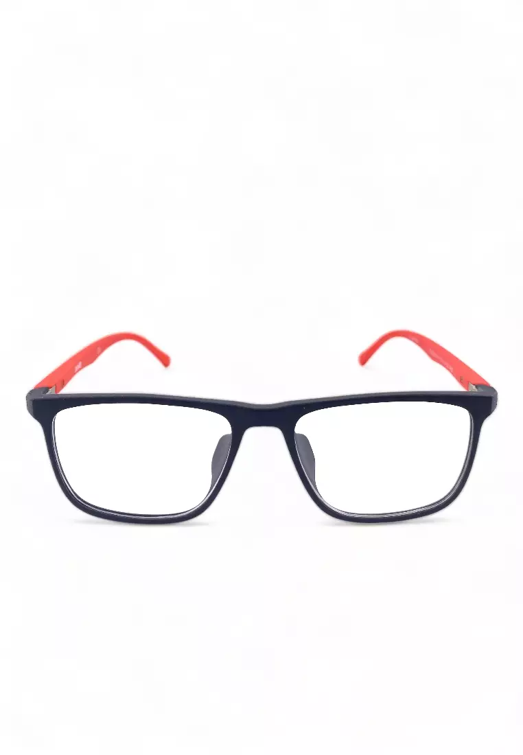 OPH Men's Rectangle Frame Black Plastic Optical Frame with Demo Lens OGSC10110