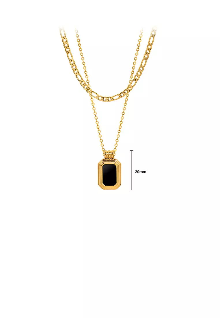 Buy Glamorousky Fashion Simple Plated Gold 316L Stainless Steel