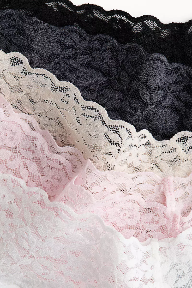 10-pack lace thong briefs