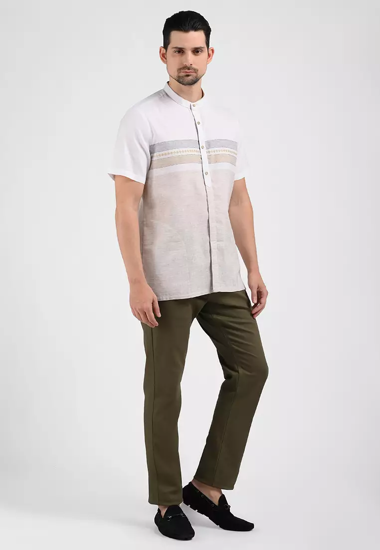 MOC Kemeja Koko Lengan Pendek Pria AHMAD-KHAKI