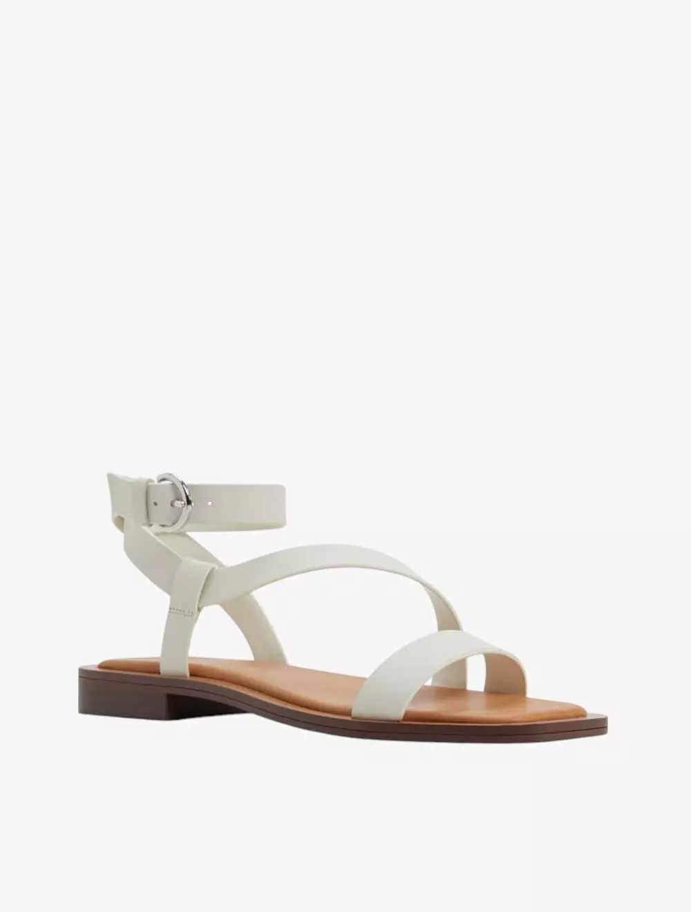 ALDO GRUGAR FLAT SANDALS - WHITE/BONE