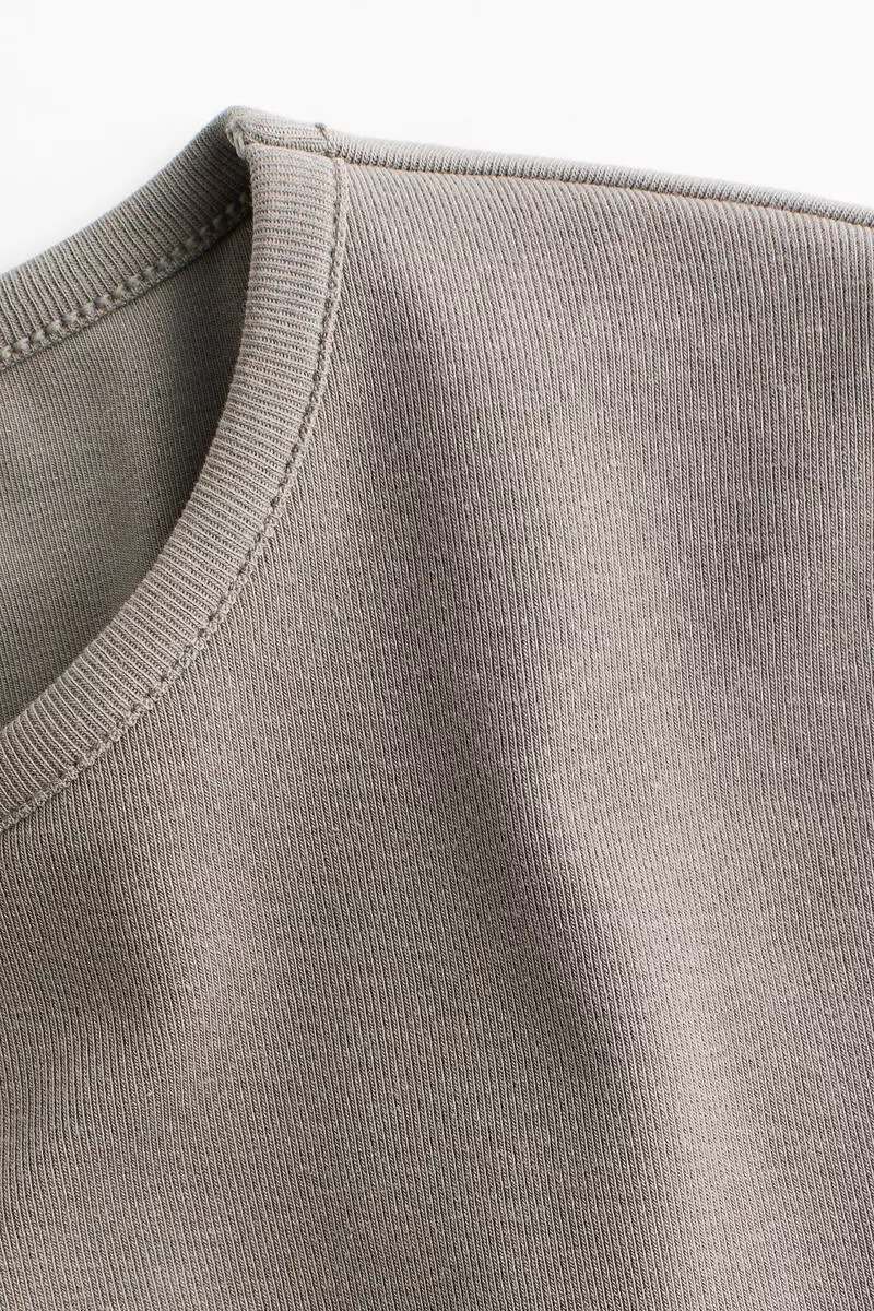 Integral-bra cotton T-shirt