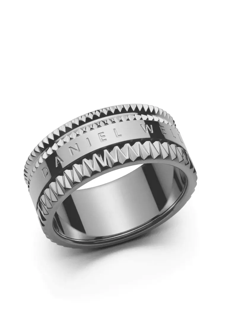 Elevation Ring Sliver - Unisex Ring - Couple Rings - Stainless steel Enamel Ring for Women and Men - DW Official