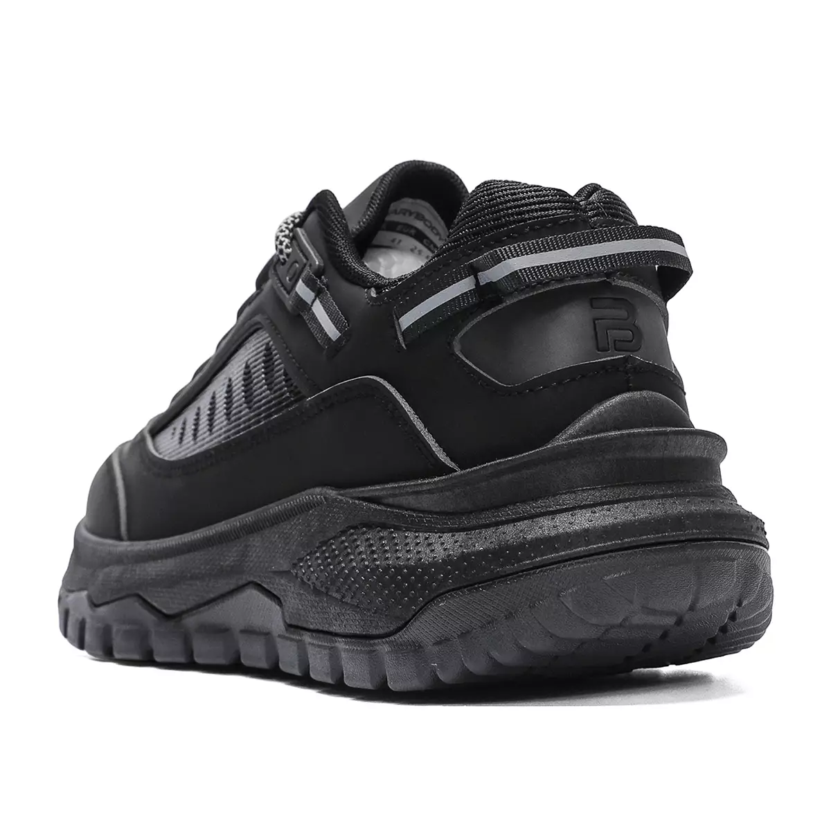 LURAD Sepatu Pria Rubber Tinggi Sneakers Cowok Polos Hitam Beige QNF6662