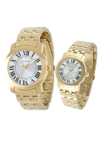 EGLANTINE 金色 EGLANTINE® - Emile & Emily - 2石英手錶，手鍊上的鍍金鋼 AA985ACB1C5DB6GS_1
