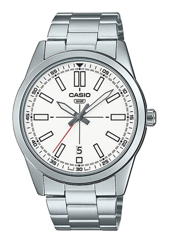 CASIO silver Casio Analog Steel Dress Watch (MTP-VD02D-7E) 5C782ACFE6D1BEGS_1
