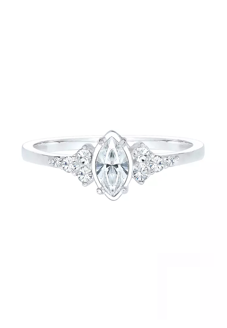 Ring Engagement Vintage Classic Crystals