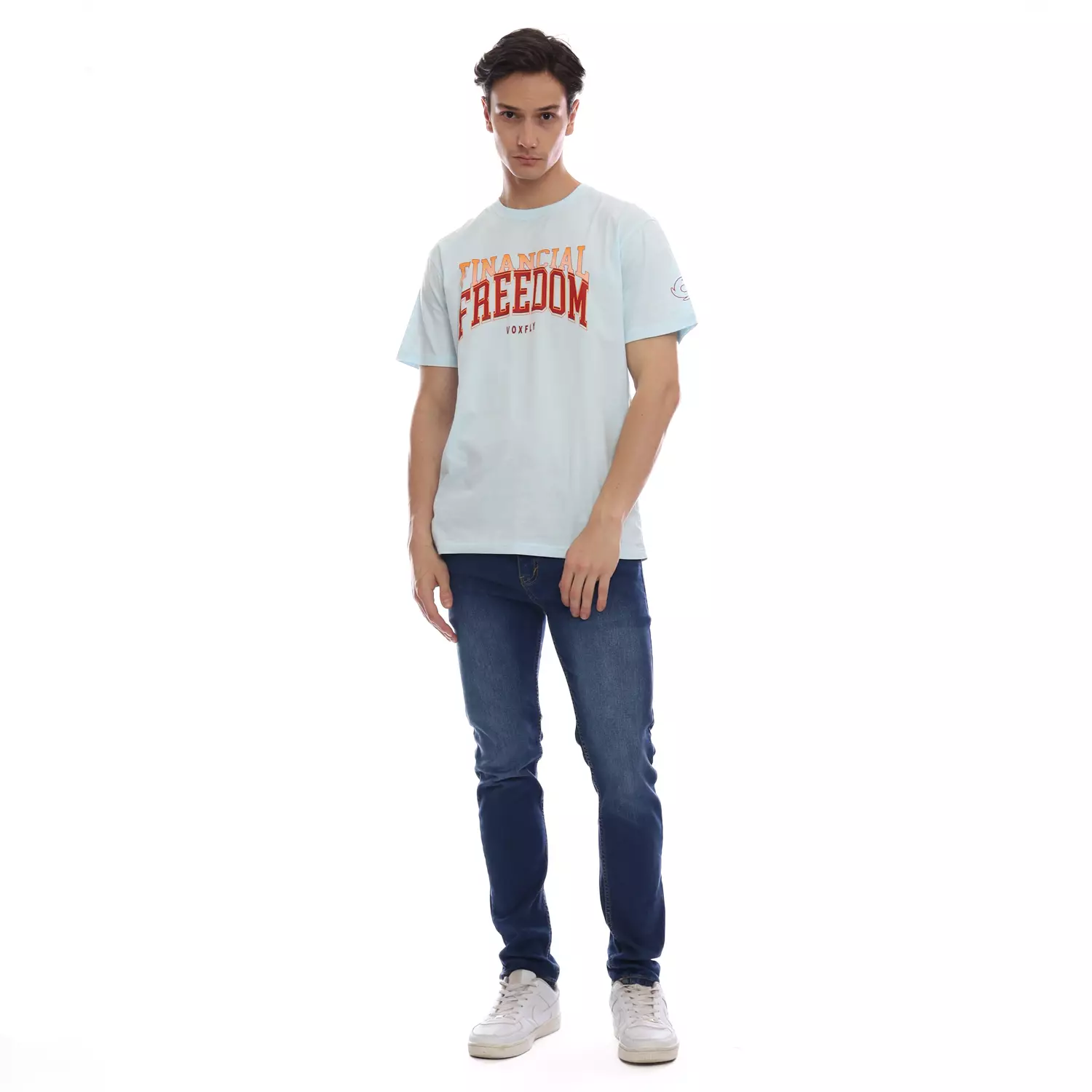 Voxfly Kaos Lengan Pendek Pria Financial Freedom Men Tee Planet Surf