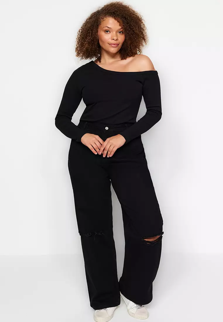 Plus Size Camisole Knitted Blouse