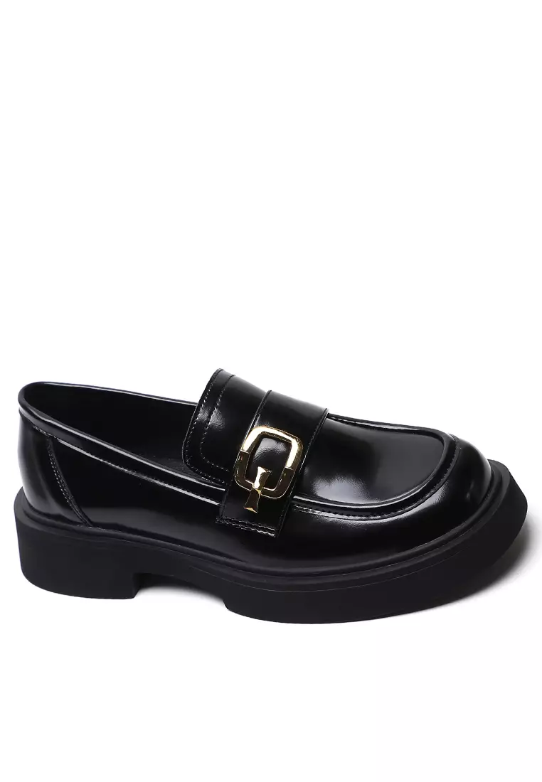 Discount on Twenty Eight Shoes  shoes - SKU: Metal Buckle Platform Lofaer Ww75-35