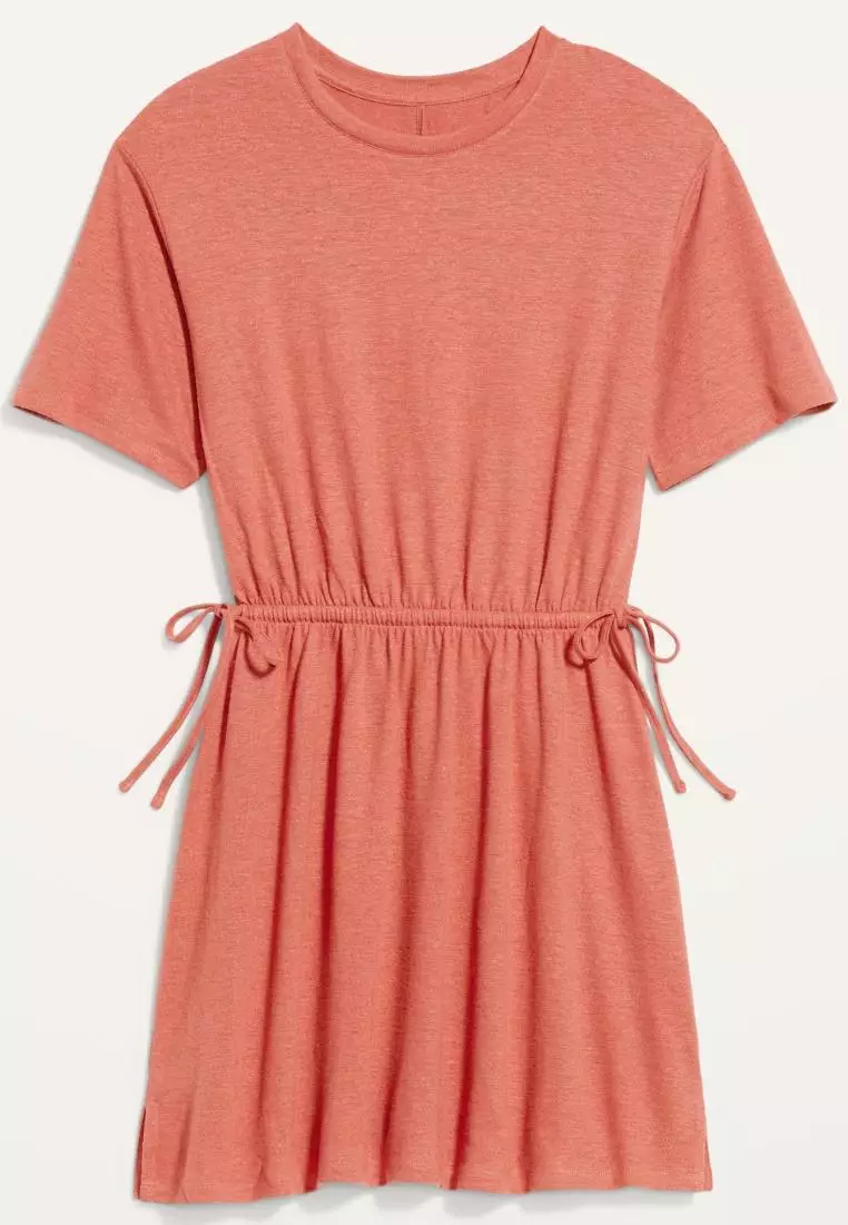Buy Old Navy Waist-Defined Short-Sleeve Linen-Blend Mini Dress for Women  2026 Online | ZALORA Philippines