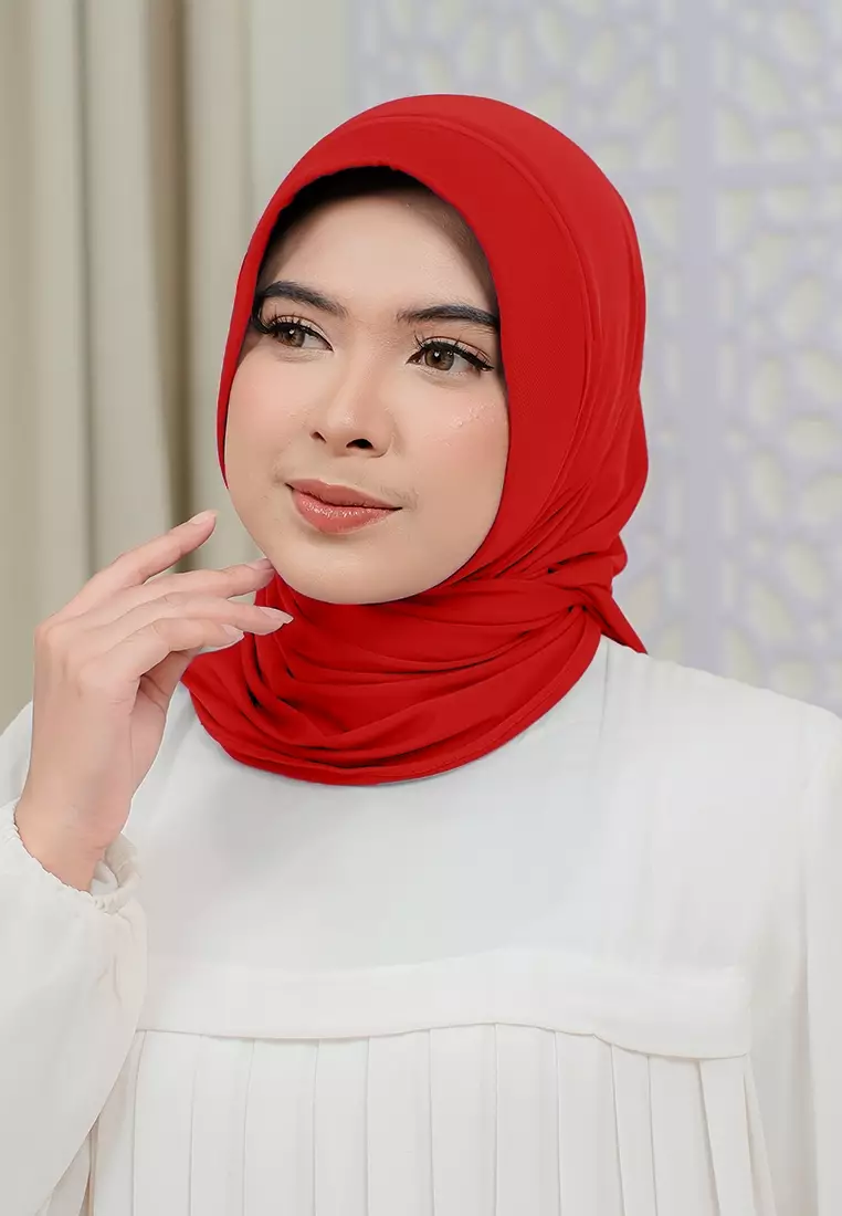 HIJAB INSTAN SOFTPAD AMEENA - RED