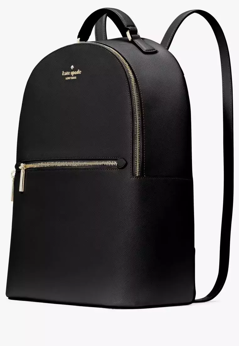 Jual Kate Spade Kate Spade Perry Leather Large Backpack Black Original ...