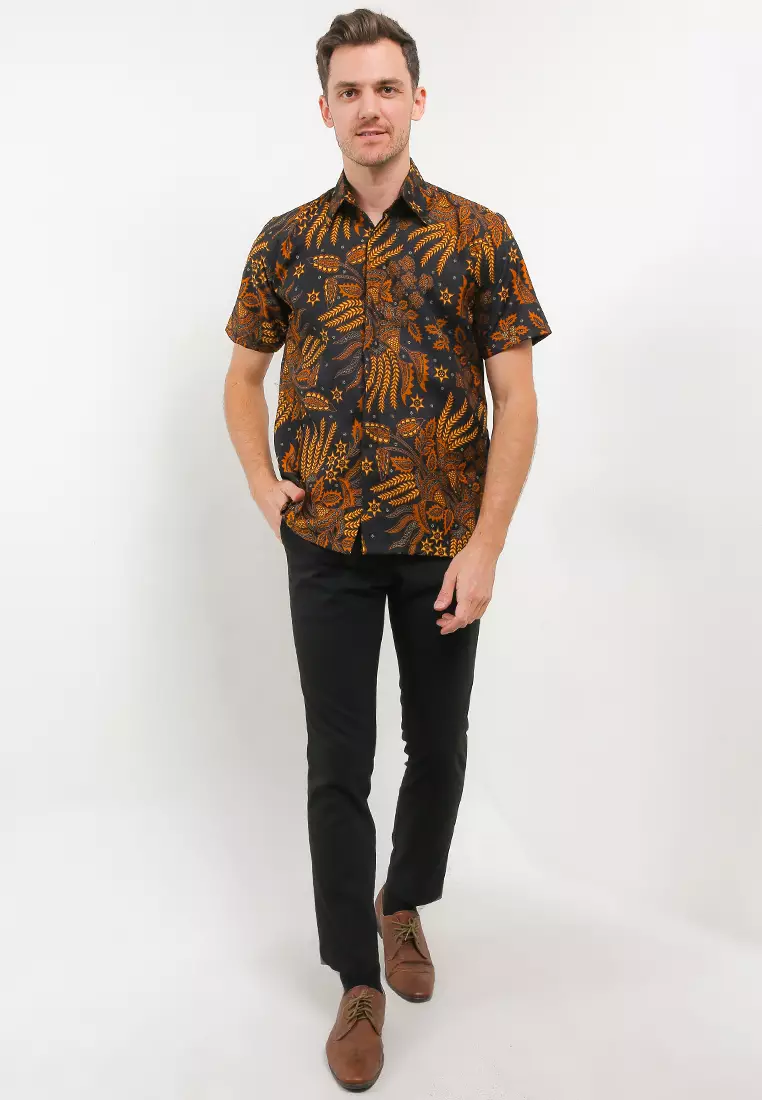 Manggar Kemeja Batik Exclusive Premium Pria Casual Modern Lengan Pendek