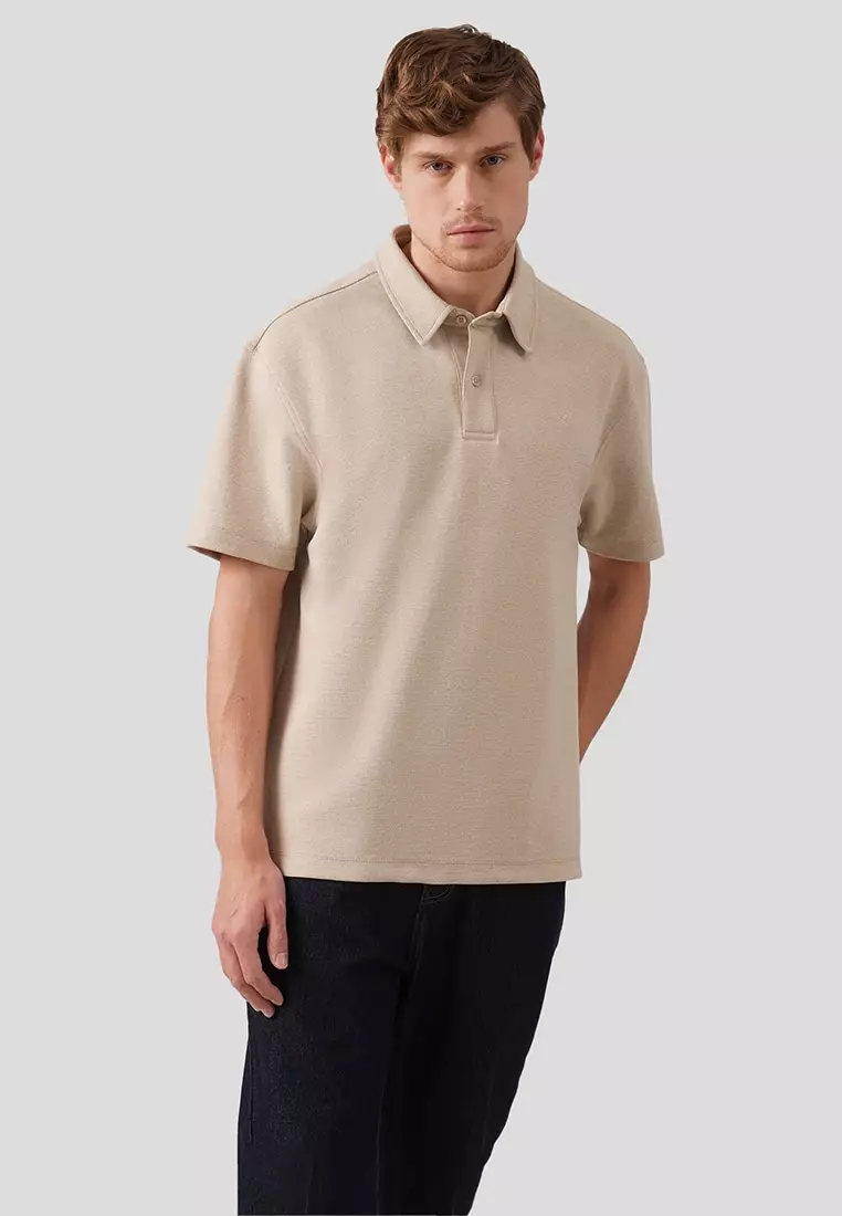 Regular Fit Polo Shirt In Textured Knit