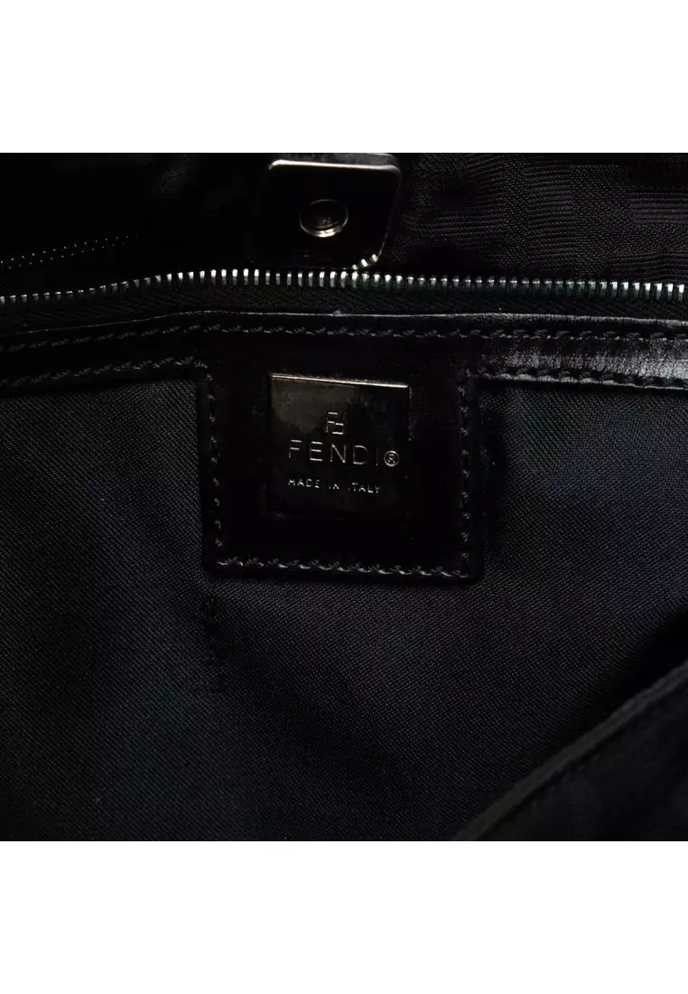 Pre-Loved Fendi Zucca Canvas Shoulder Bag