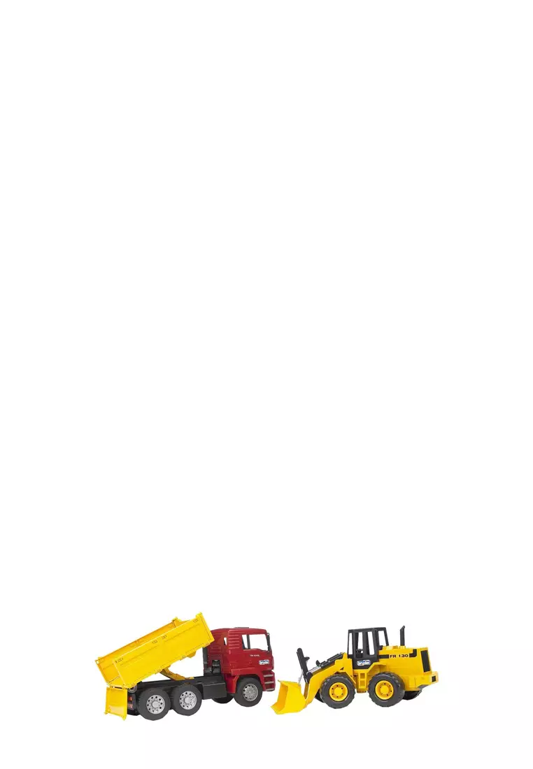 Bruder Toys 2752 MAN TGA Construction truck and articulated road loader FR 130