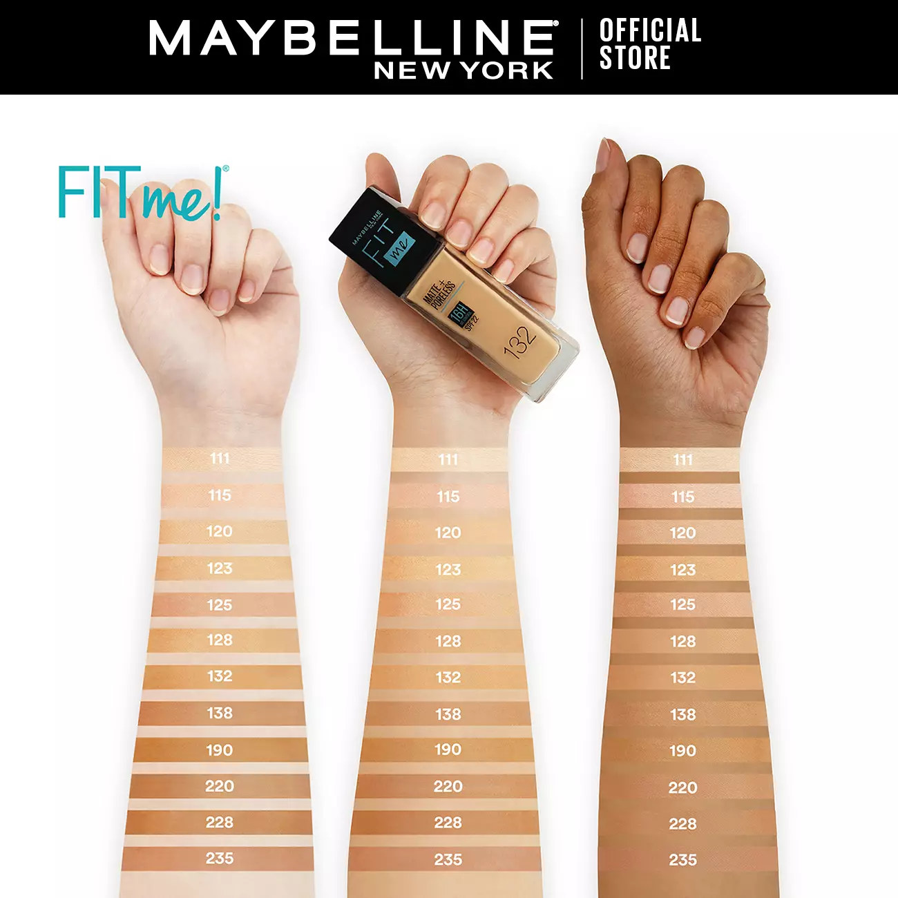 Maybelline Foundation Fit Me Pump Matte Pore-130