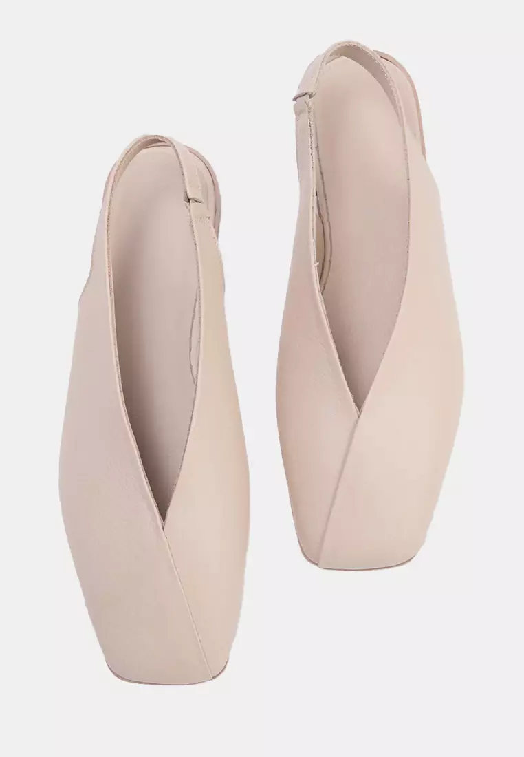 Genuine Leather Open Back Shoes