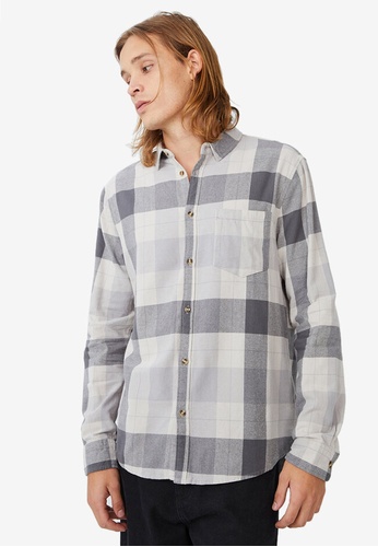 Cotton On Camden Long Sleeve Shirt | ZALORA Philippines