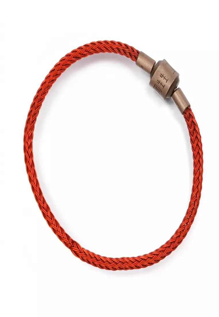 Stainless Steel Charm Bracelet for Women Red 3mm