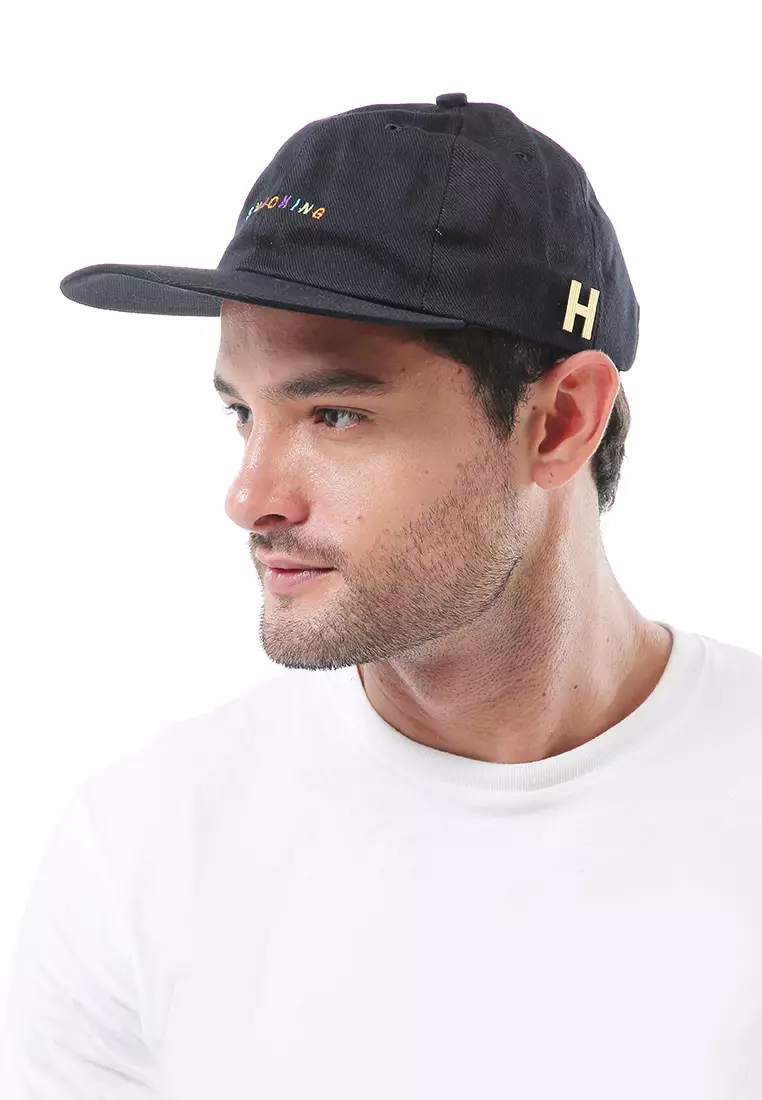 Maxton Topi Baseball Aksesoris Fashion Pria Wanita Motif Snacking Resizable Strap Material Rafel ORIGINAL - Black