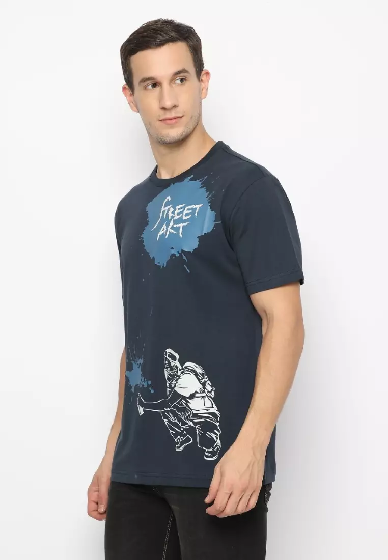 POLICE T-Shirt Cotton Combed Pria 207280341