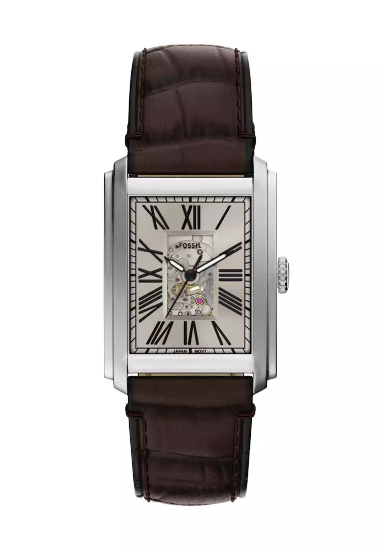 Fossil Silver Case Watch with Tan Leather Strap s-l400.jpg main image 4