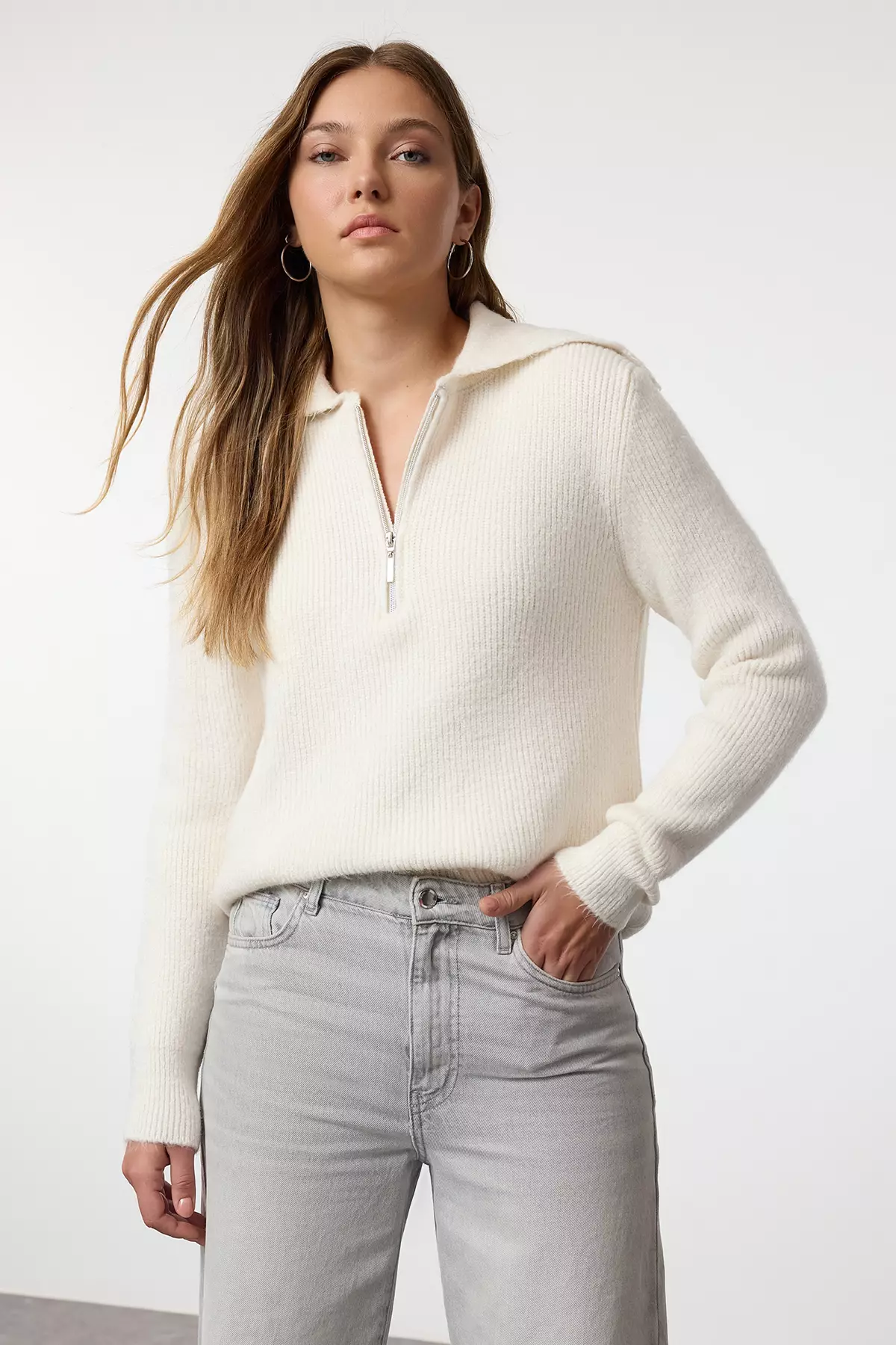Buy Trendyol Wide Collar Jumper 2025 Online ZALORA Philippines