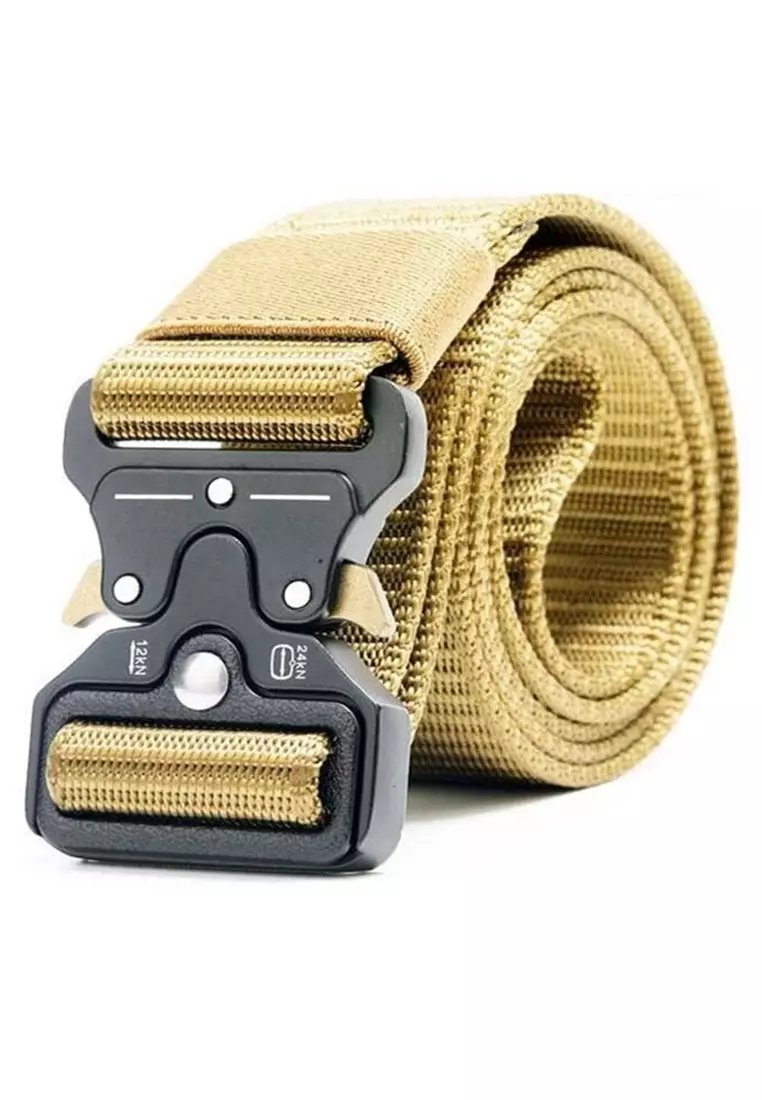 Jhoseph Tali Ikat Pinggang Pria 125 Cm Casual Stylish Army Military Material Nilon ORIGINAL - Khaki