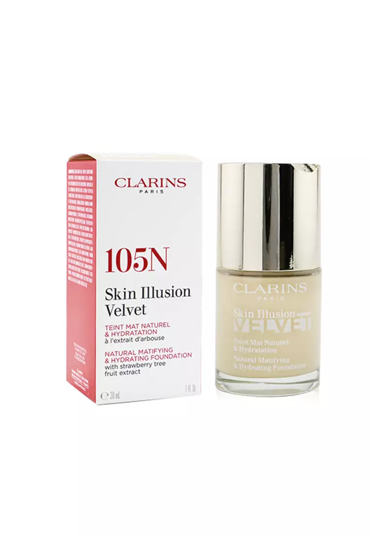 Discount on Clarins  shoes - SKU: Clarins - Skin Illusion Velvet Natural Matifying & Hydrating Foundation - # 105n Nude 30ml/1oz